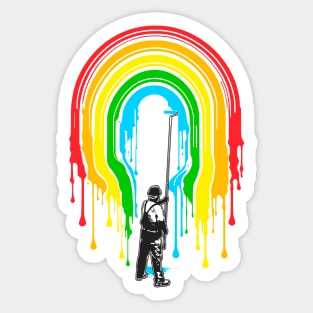 Gay Pride LGBT LGBTQ Rainbow Funny Graffiti Painter Sticker
